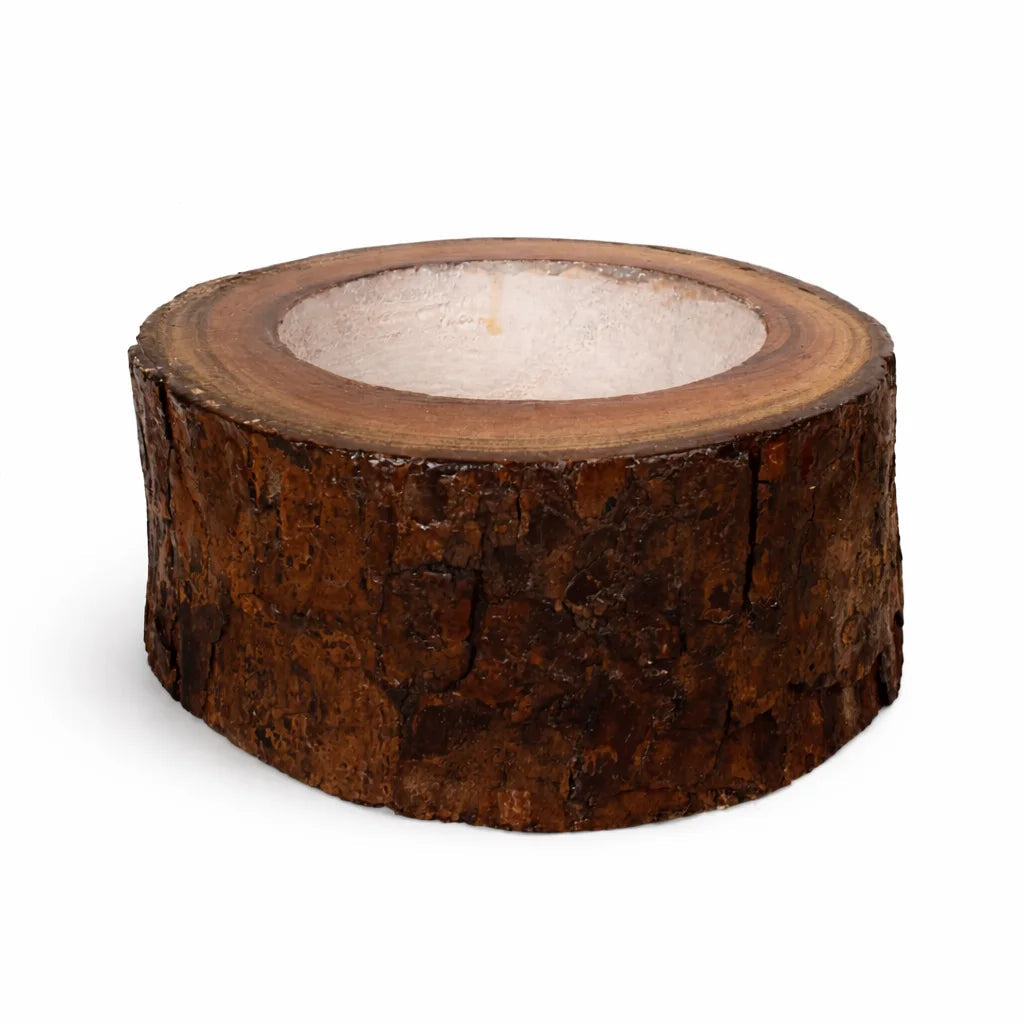 Handcrafted Acacia Wood Planter - side view 1