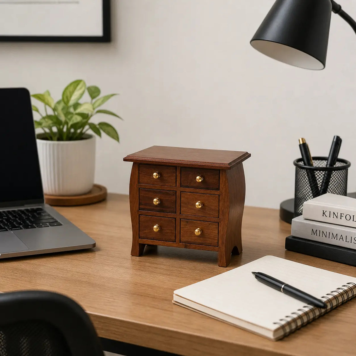 Wooden Miniature Drawer Chest front view